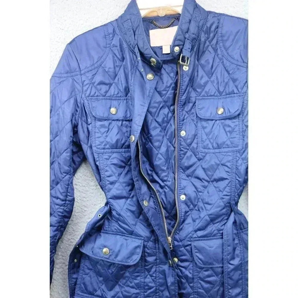 Banana Republic Full Zip Women's Quilted Utility Jacket-Medium-Belted-Pockets - Picture 8 of 15